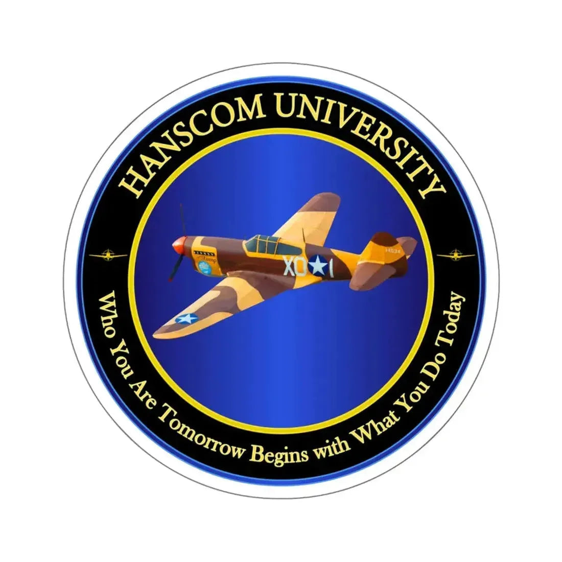 Hanscom University (U.S. Air Force) STICKER Vinyl Kiss-Cut Decal 6 Inch White - The Sticker Space