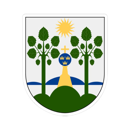 Haparanda vapen (Sweden) (Coat of Arms) STICKER Vinyl Kiss-Cut Decal 3 Inch White - The Sticker Space