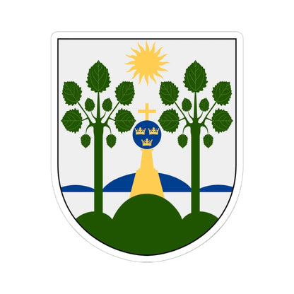 Haparanda vapen (Sweden) (Coat of Arms) STICKER Vinyl Kiss-Cut Decal 6 Inch White - The Sticker Space