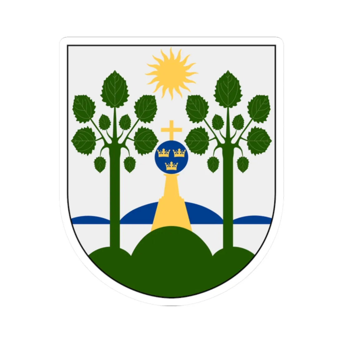 Haparanda vapen (Sweden) (Coat of Arms) STICKER Vinyl Kiss-Cut Decal - The Sticker Space