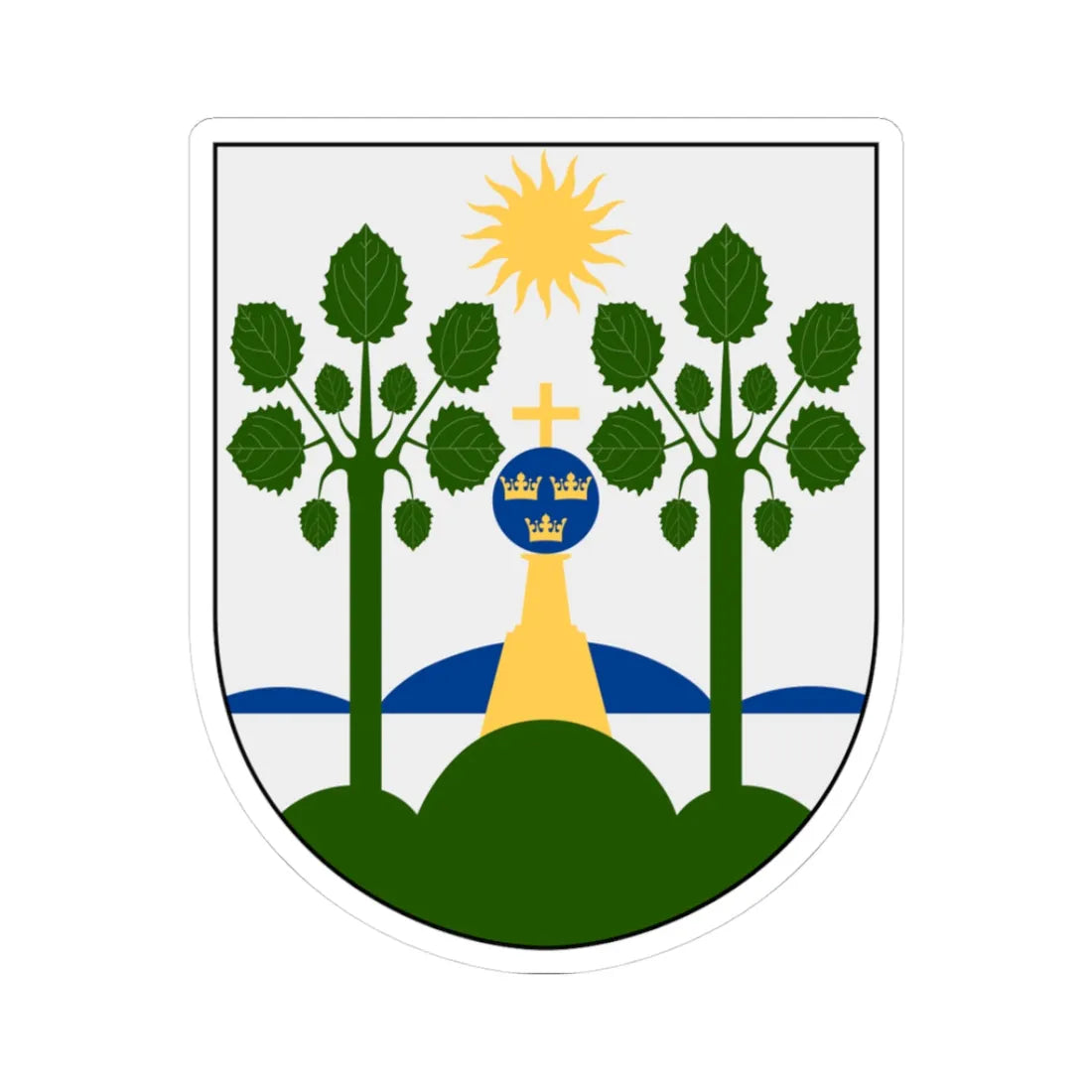Haparanda vapen (Sweden) (Coat of Arms) STICKER Vinyl Kiss-Cut Decal - The Sticker Space