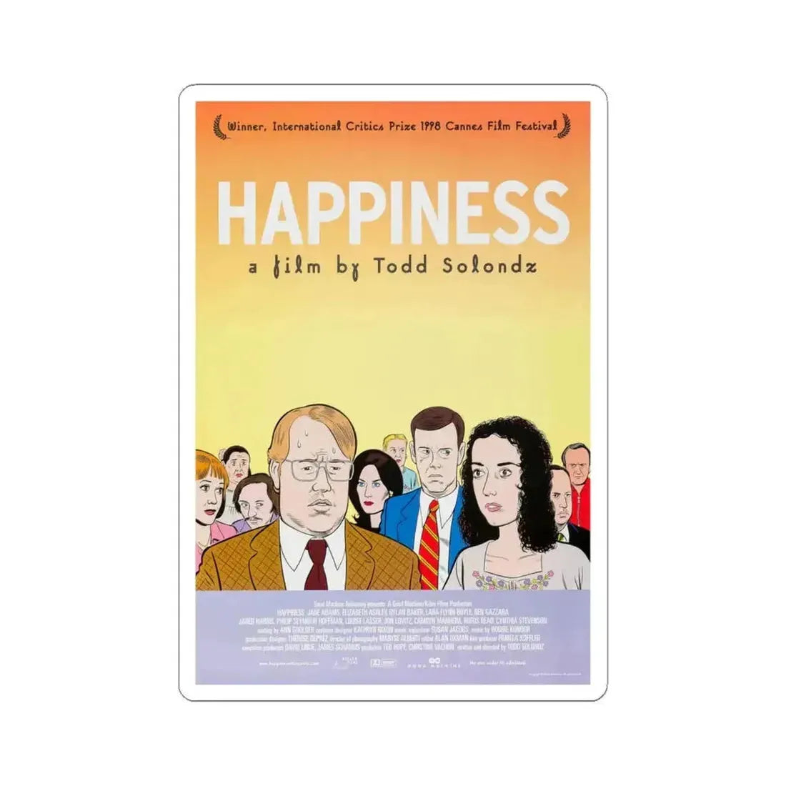 Happiness 1998 Movie Poster - STICKER Vinyl Kiss-Cut Decal 6 Inch White - The Sticker Space