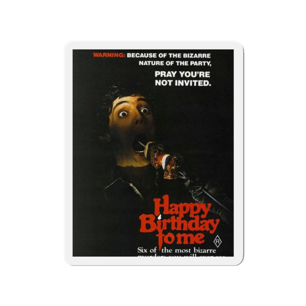 HAPPY BIRTHDAY TO ME 1981 Movie Poster - Die-Cut Magnet-2" x 2"-The Sticker Space