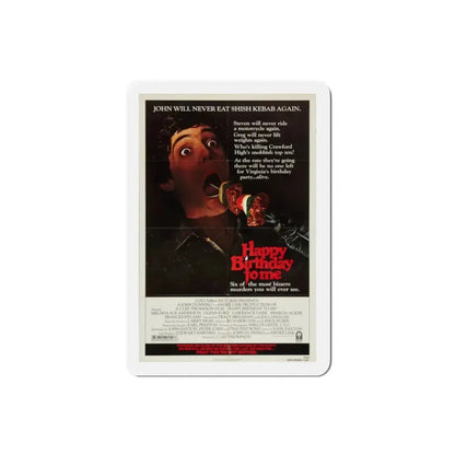 Happy Birthday to Me 1981 Movie Poster Refrigerator Magnet 2 Inch - The Sticker Space