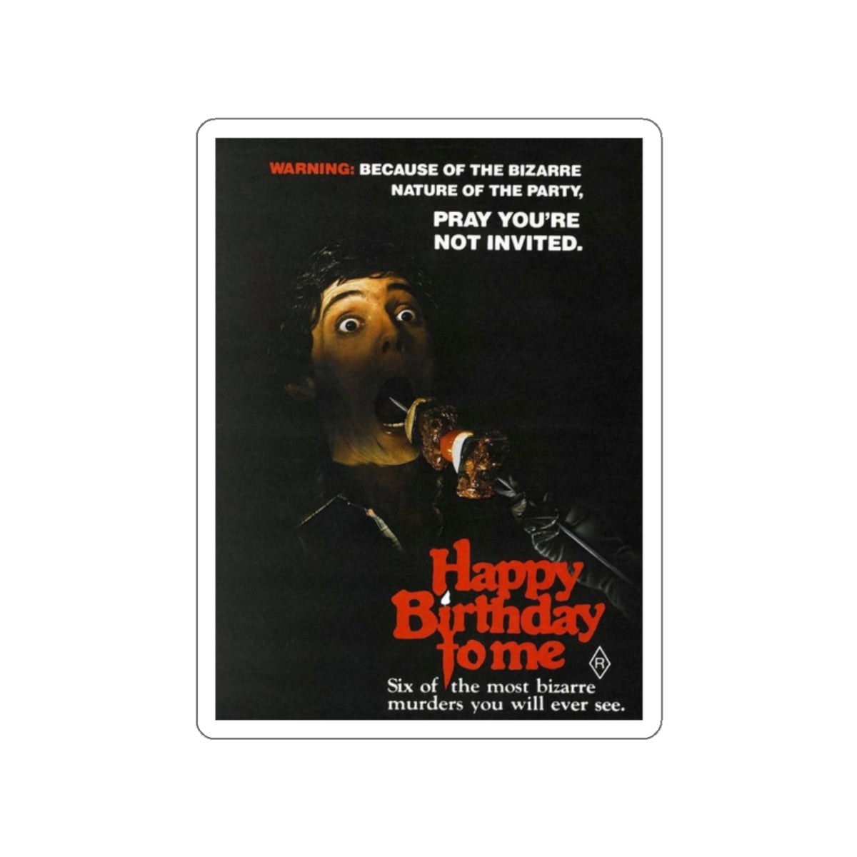 HAPPY BIRTHDAY TO ME 1981 Movie Poster STICKER Vinyl Die-Cut Decal-2 Inch-The Sticker Space