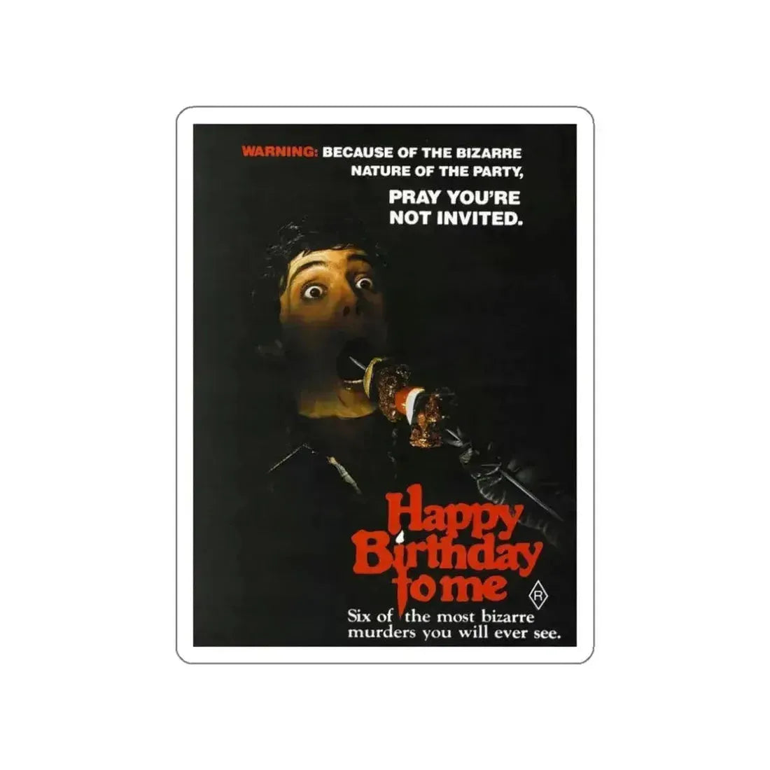 HAPPY BIRTHDAY TO ME 1981 Movie Poster STICKER Vinyl Die-Cut Decal 3 Inch - The Sticker Space