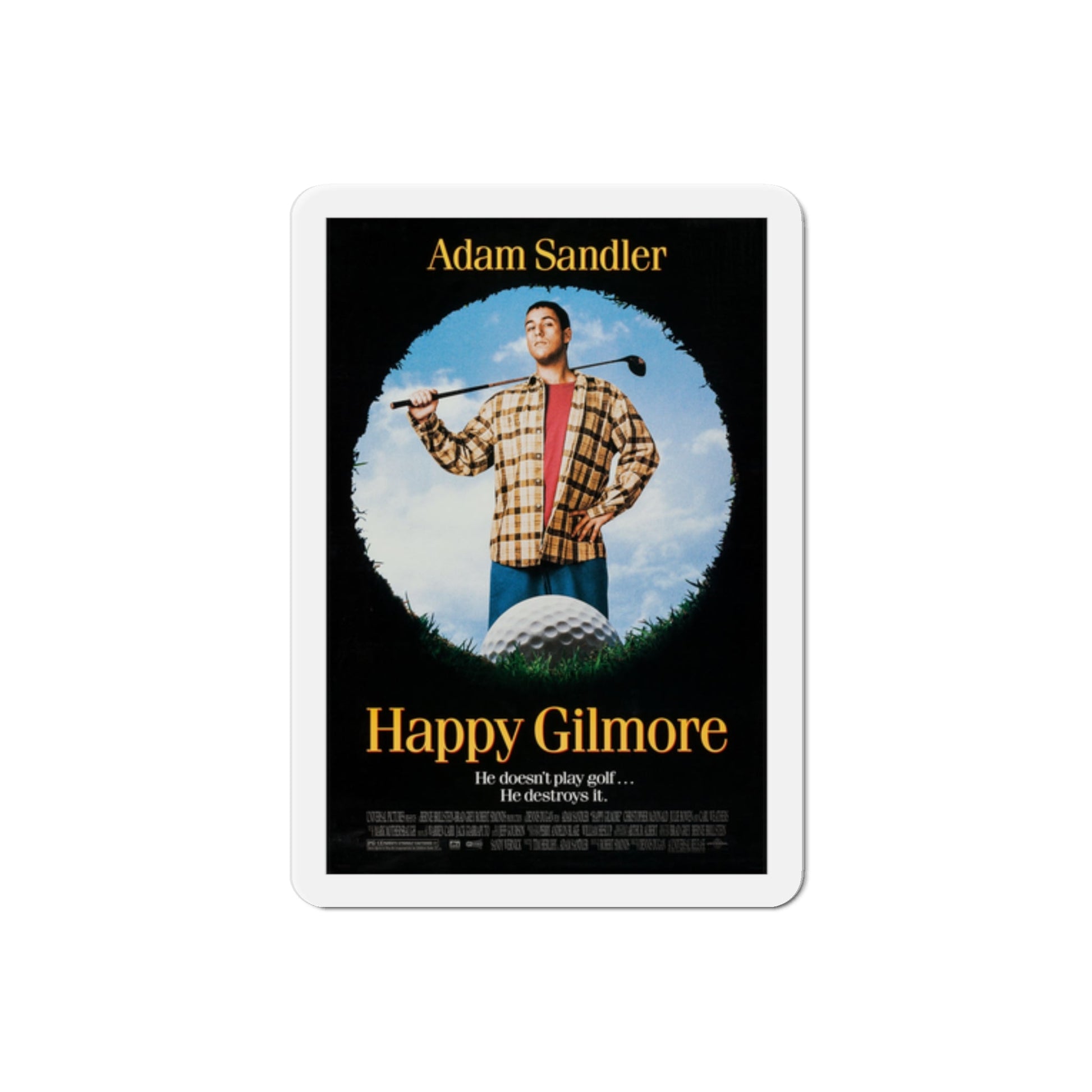 Happy Gilmore 1996 Movie Poster Die-Cut Magnet-2" x 2"-The Sticker Space