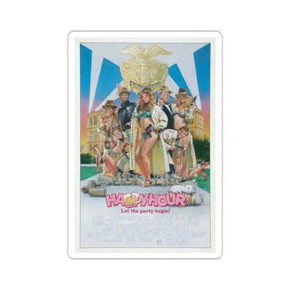 Happy Hour 1987 Movie Poster STICKER Vinyl Die-Cut Decal 2 Inch - The Sticker Space