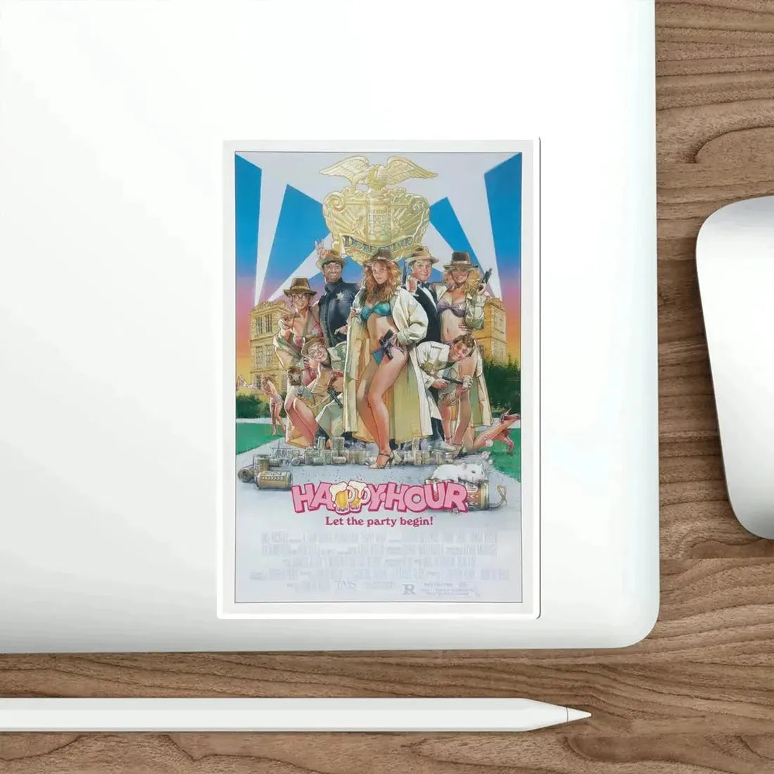 Happy Hour 1987 Movie Poster STICKER Vinyl Die-Cut Decal - The Sticker Space