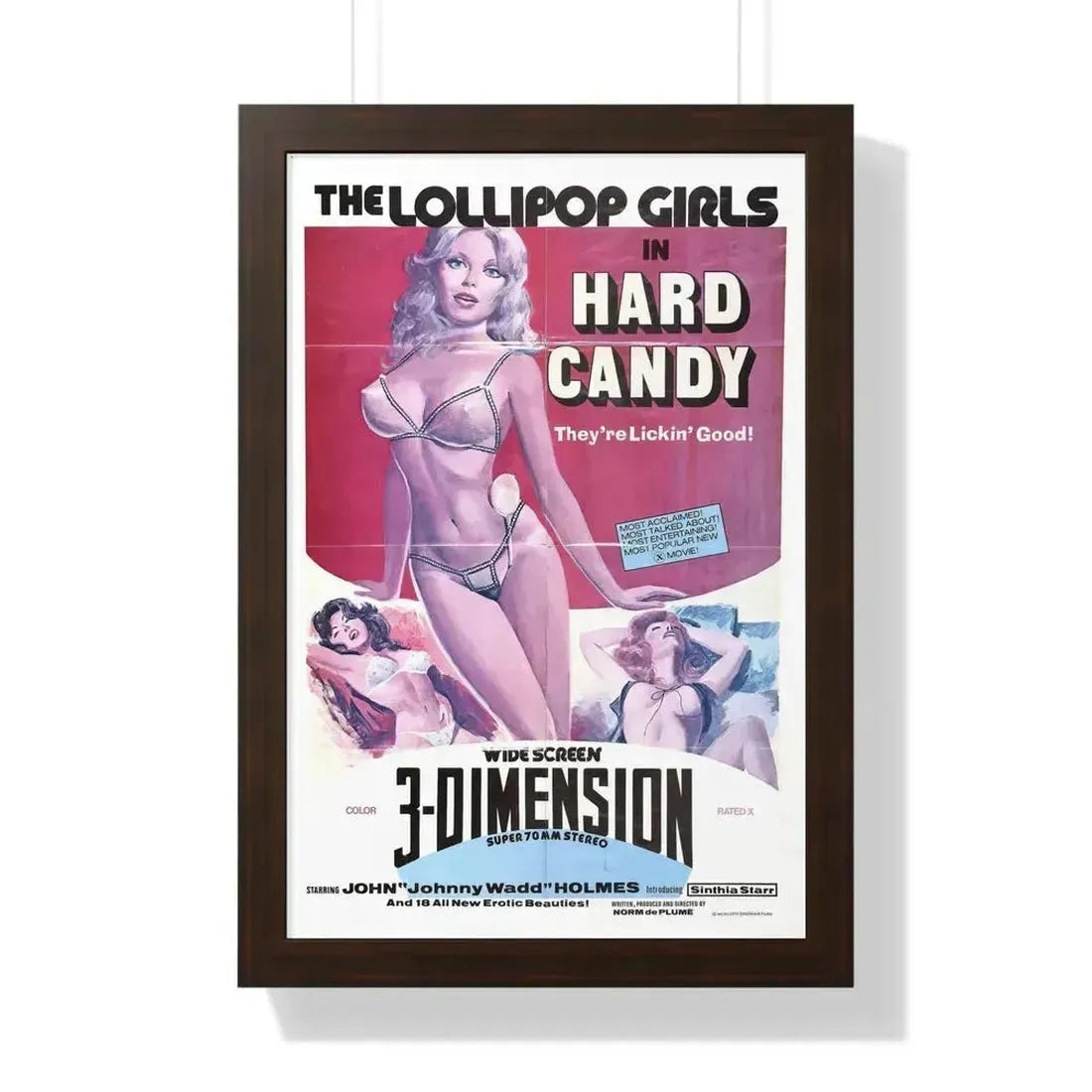 HARD CANDY 1976 - Framed Movie Poster 16″ x 24″ Walnut - The Sticker Space