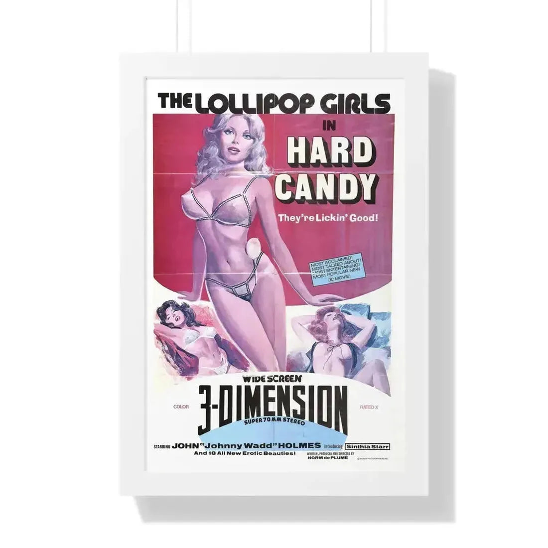 HARD CANDY 1976 - Framed Movie Poster 16″ x 24″ White - The Sticker Space