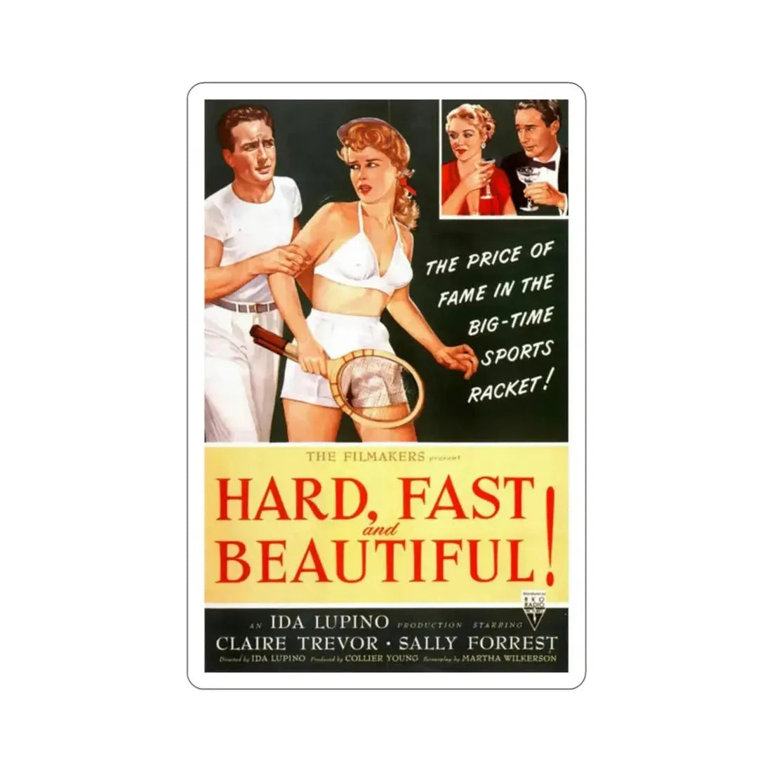 Hard Fast and Beautiful 1951 Movie Poster STICKER Vinyl Die-Cut Decal - The Sticker Space