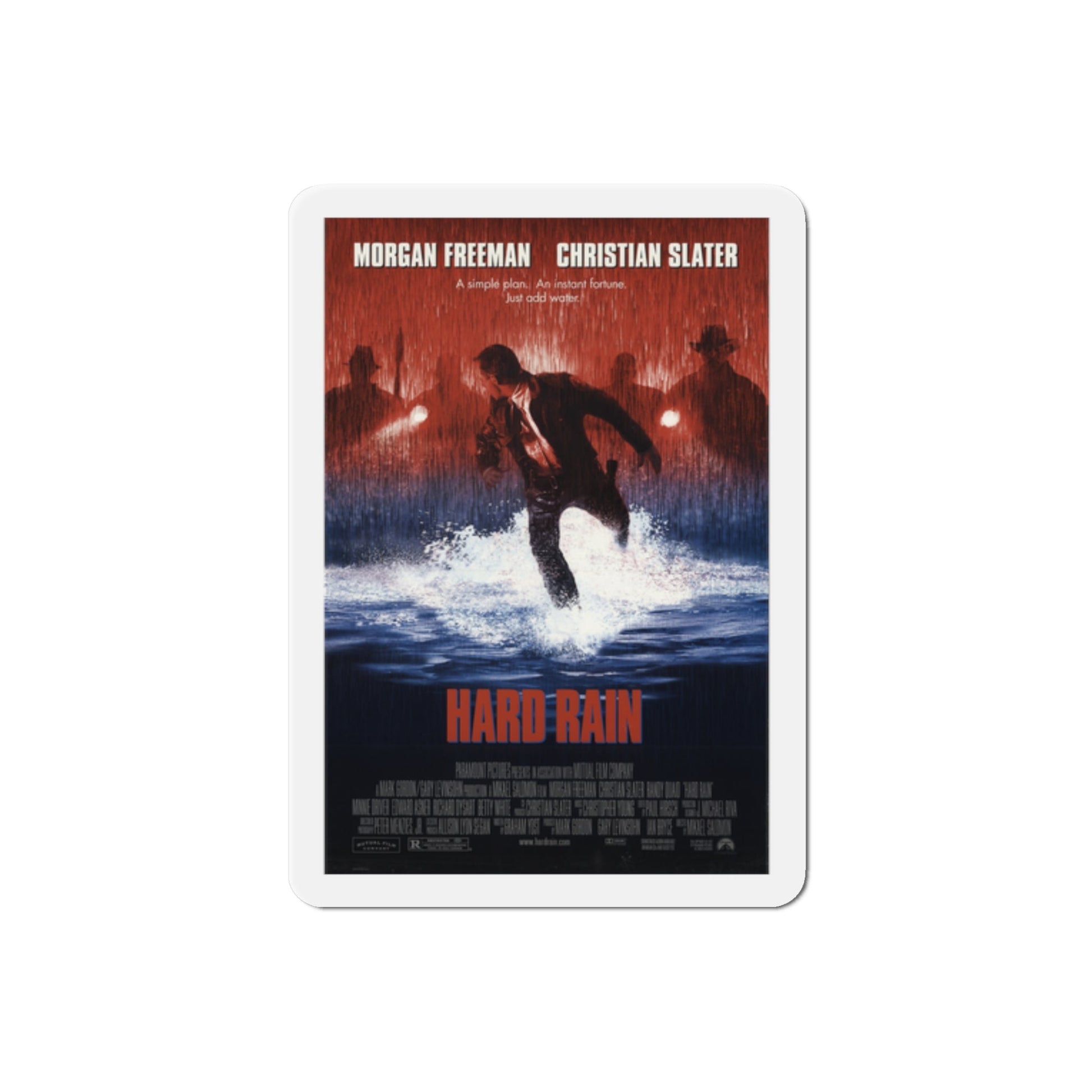 Hard Rain 1998 Movie Poster Die-Cut Magnet-2" x 2"-The Sticker Space