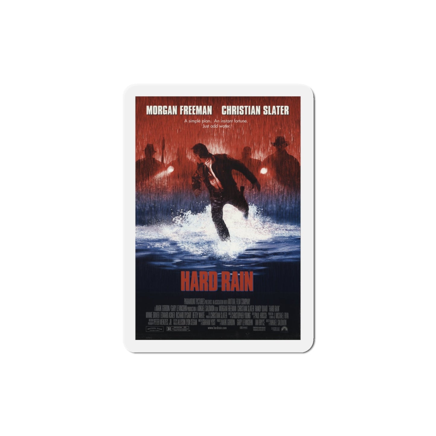 Hard Rain 1998 Movie Poster Die-Cut Magnet-4" x 4"-The Sticker Space