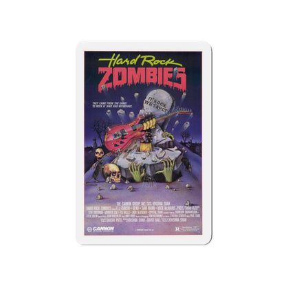 HARD ROCK ZOMBIES 1984 Movie Poster - Die-Cut Magnet-5" x 5"-The Sticker Space