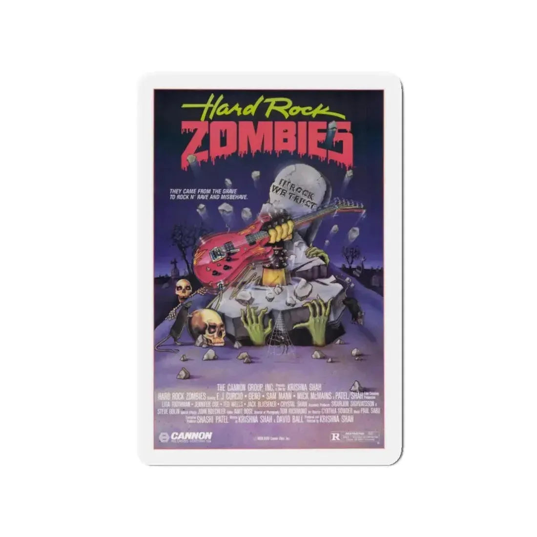 HARD ROCK ZOMBIES 1984 Movie Poster - Refrigerator Magnet 3 Inch - The Sticker Space