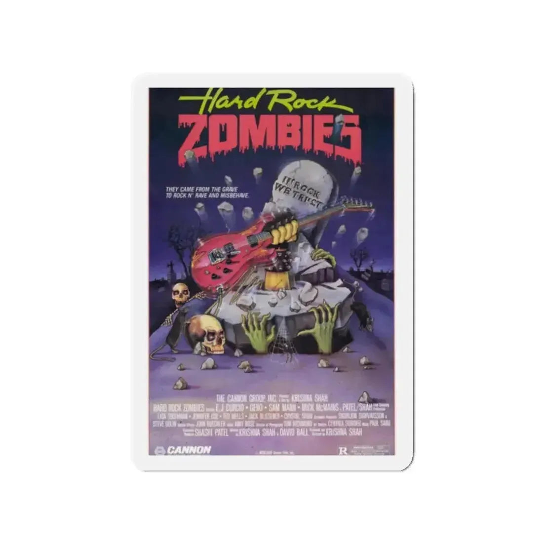 HARD ROCK ZOMBIES 1984 Movie Poster - Refrigerator Magnet - The Sticker Space