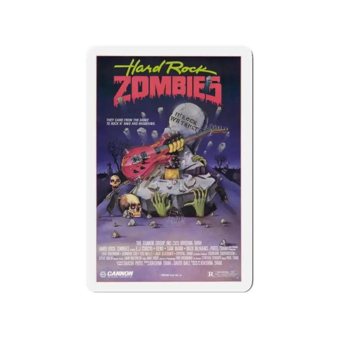 HARD ROCK ZOMBIES 1984 Movie Poster - Refrigerator Magnet - The Sticker Space