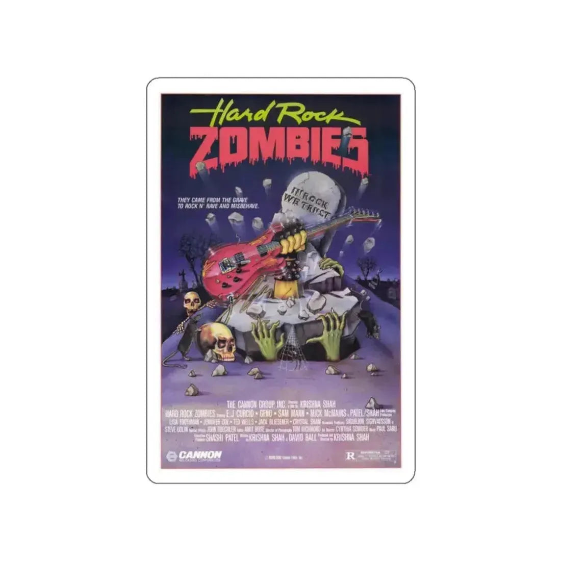 HARD ROCK ZOMBIES 1984 Movie Poster STICKER Vinyl Die-Cut Decal 3 Inch - The Sticker Space