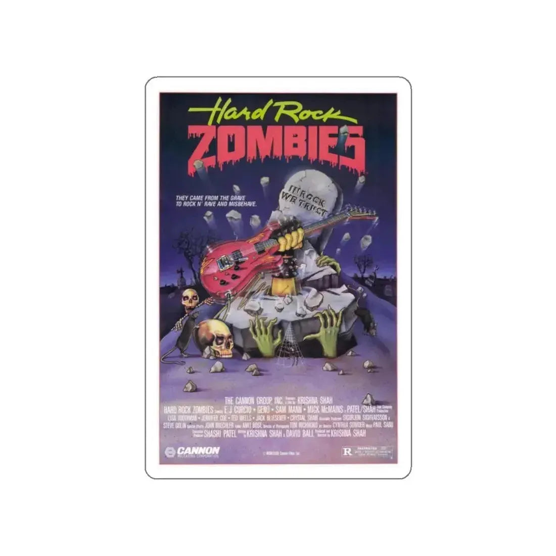 HARD ROCK ZOMBIES 1984 Movie Poster STICKER Vinyl Die-Cut Decal 5 Inch - The Sticker Space