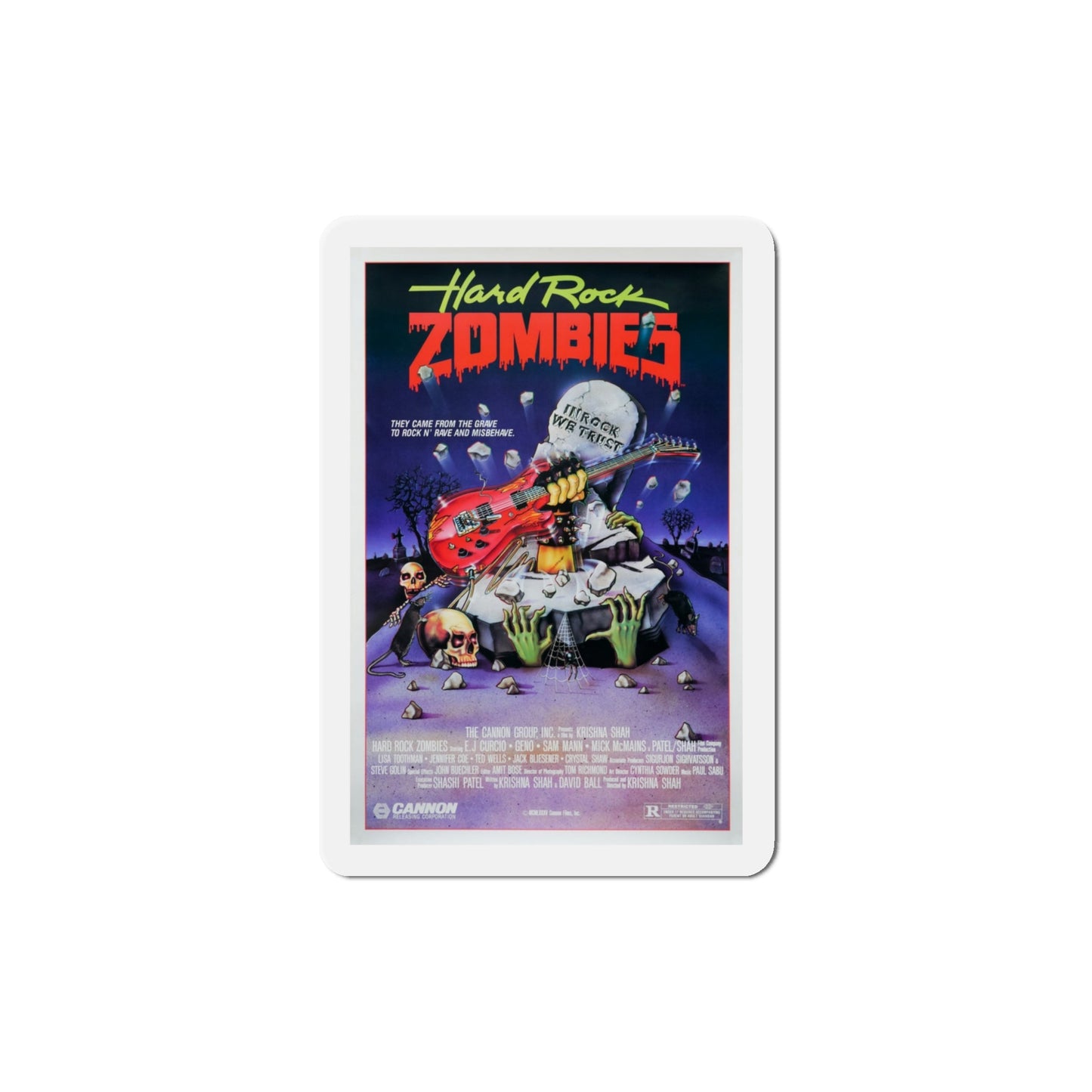 Hard Rock Zombies 1985 Movie Poster Die-Cut Magnet-4" x 4"-The Sticker Space