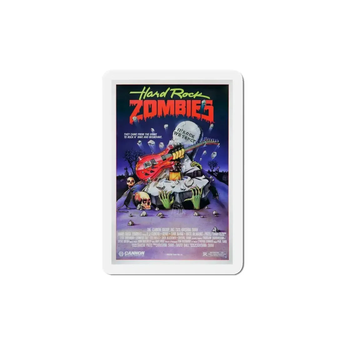 Hard Rock Zombies 1985 Movie Poster Refrigerator Magnet 5 Inch - The Sticker Space