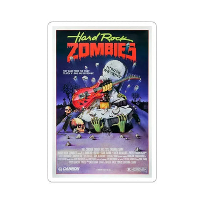 Hard Rock Zombies 1985 Movie Poster STICKER Vinyl Die-Cut Decal 4 Inch - The Sticker Space