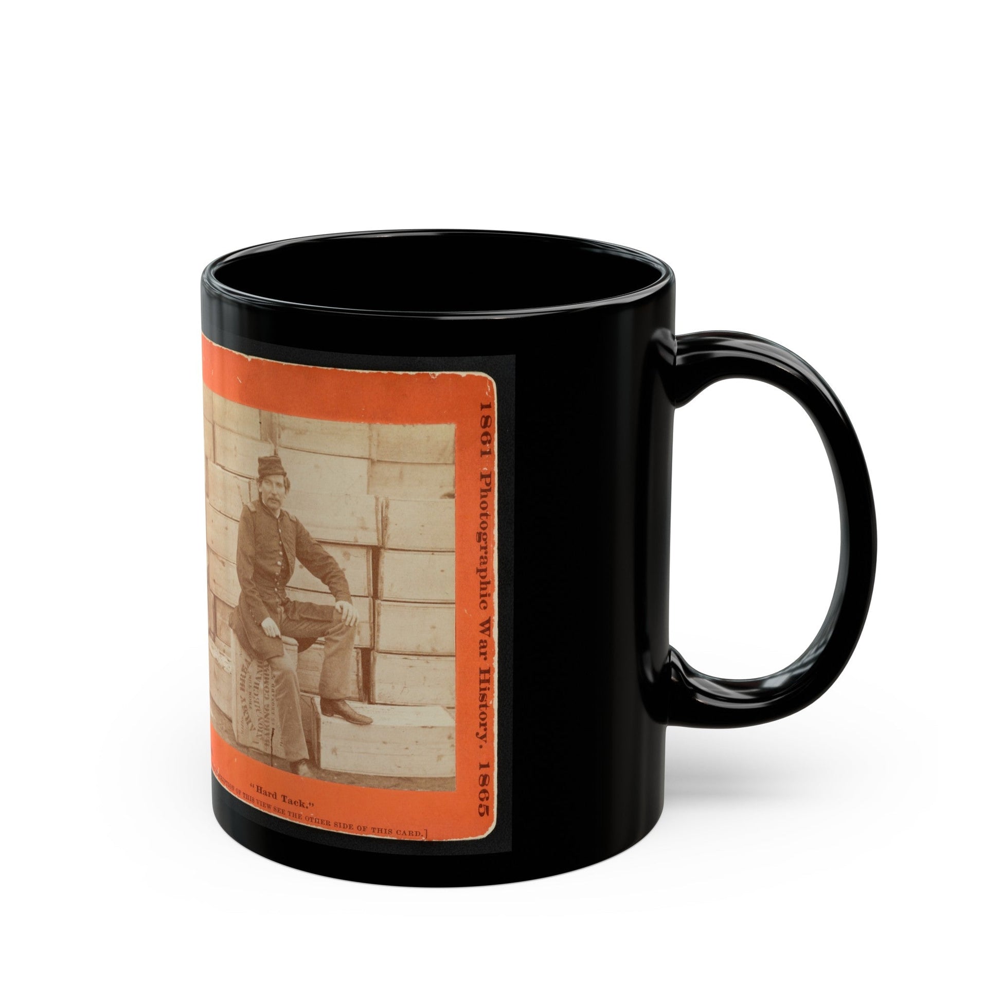 Hard Tack 001 (U.S. Civil War) Black Coffee Mug-The Sticker Space