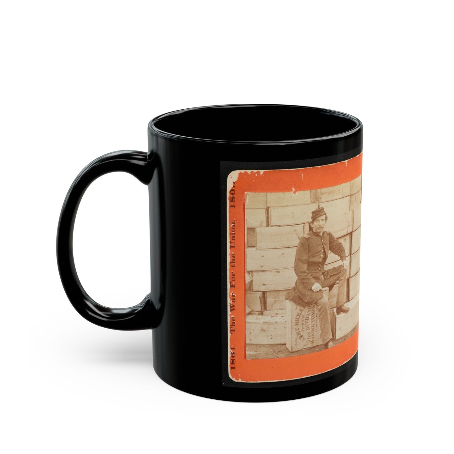 Hard Tack 001 (U.S. Civil War) Black Coffee Mug-The Sticker Space