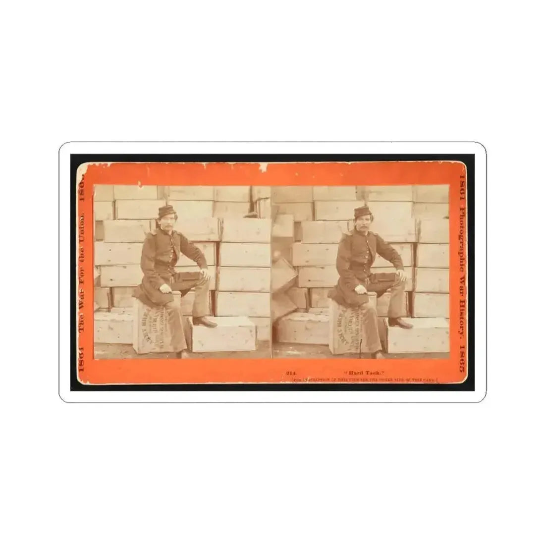 Hard Tack  001 (U.S. Civil War) STICKER Vinyl Kiss-Cut Decal 4 Inch White - The Sticker Space