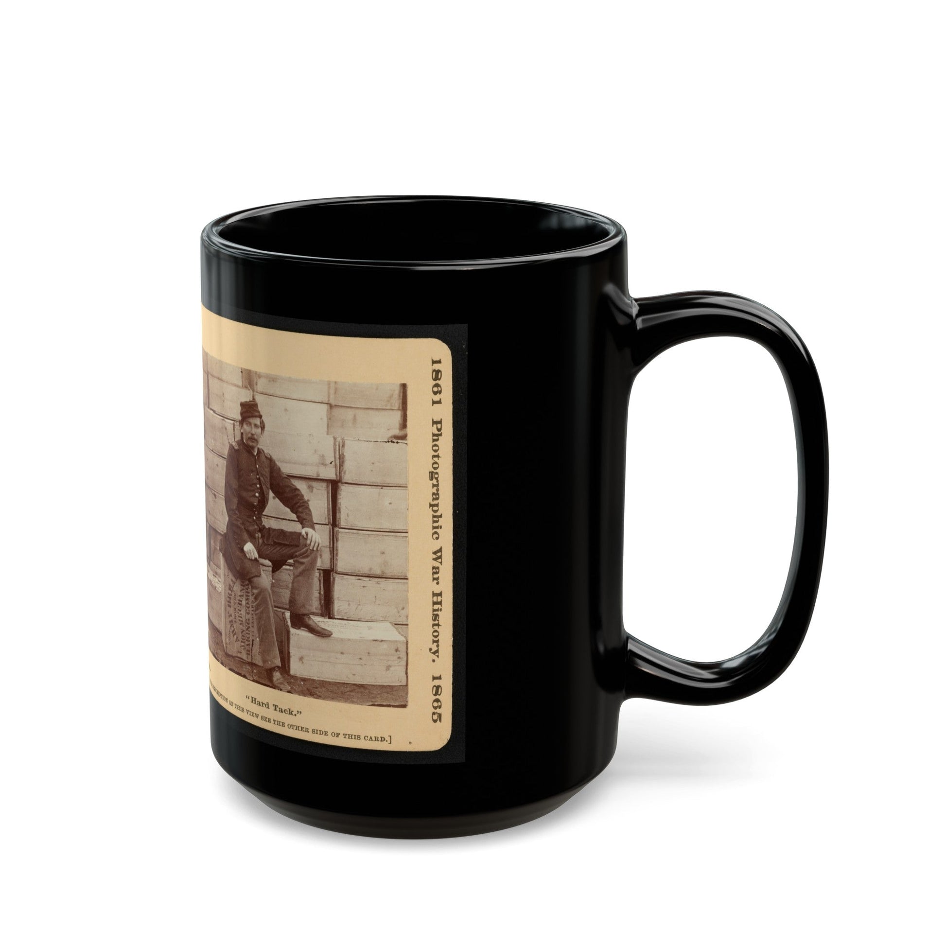 Hard Tack (U.S. Civil War) Black Coffee Mug-The Sticker Space