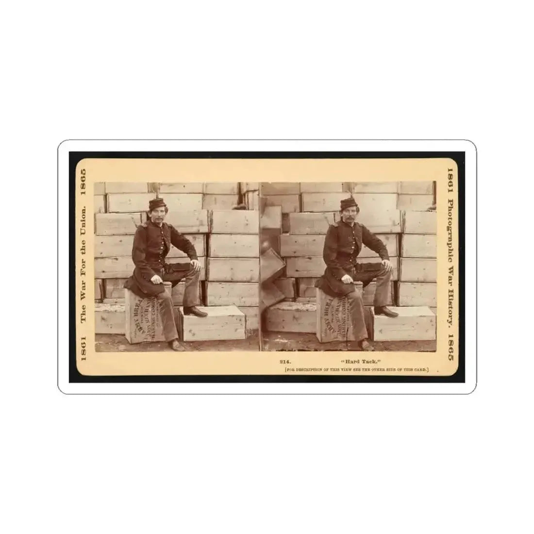 Hard Tack (U.S. Civil War) STICKER Vinyl Kiss-Cut Decal 4 Inch White - The Sticker Space