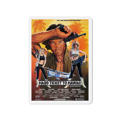 HARD TICKET TO HAWAII 1987 Movie Poster - Die-Cut Magnet-2" x 2"-The Sticker Space