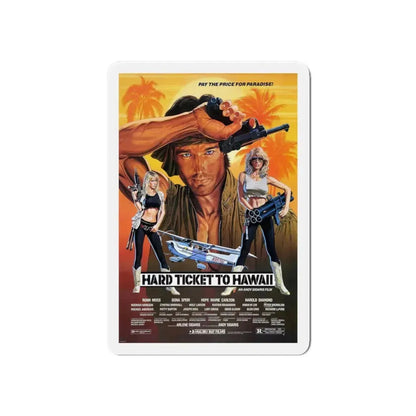 HARD TICKET TO HAWAII 1987 Movie Poster - Refrigerator Magnet 6 Inch - The Sticker Space