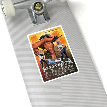 HARD TICKET TO HAWAII 1987 Movie Poster - STICKER Vinyl Kiss-Cut Decal - The Sticker Space