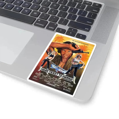 HARD TICKET TO HAWAII 1987 Movie Poster - STICKER Vinyl Kiss-Cut Decal - The Sticker Space