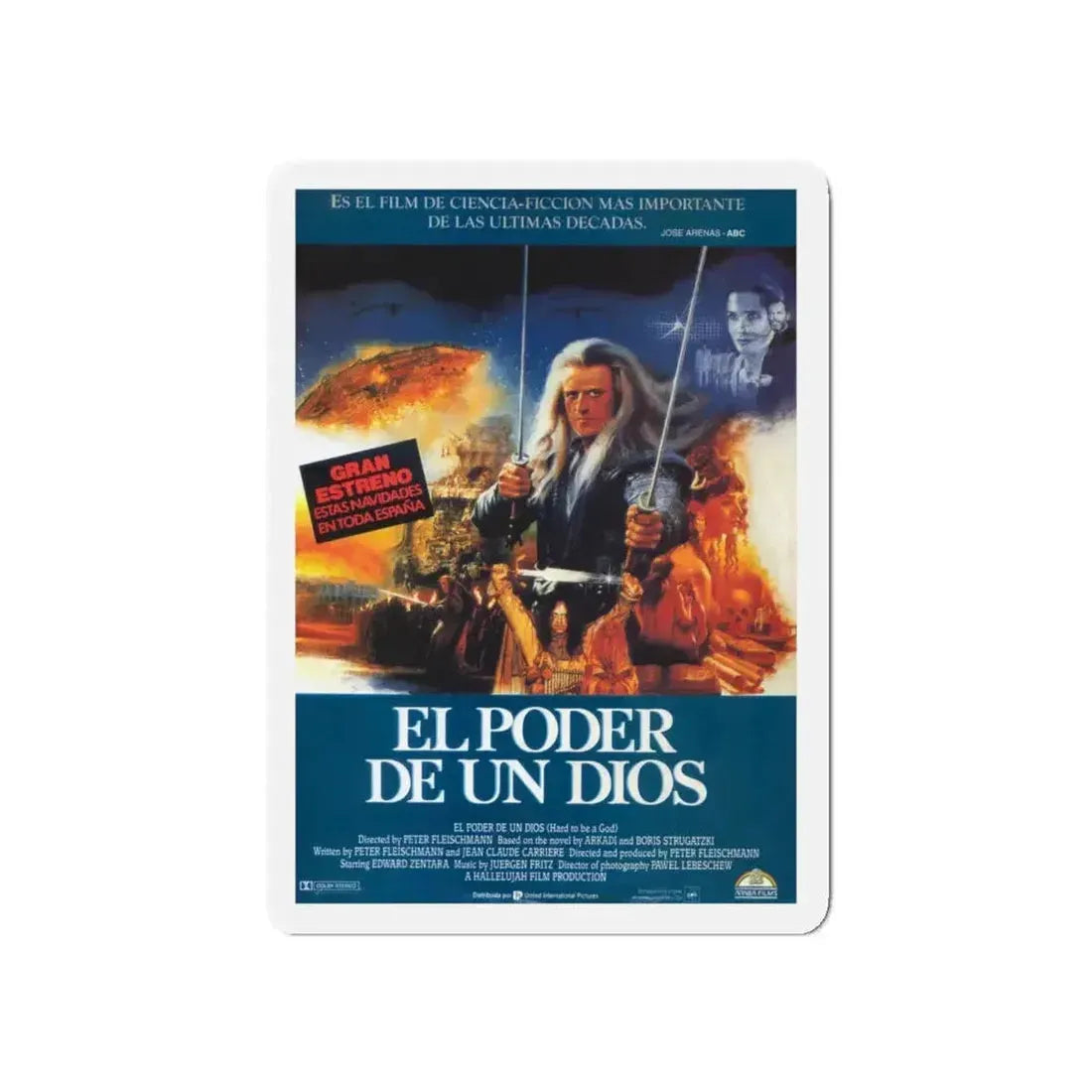 HARD TO BE A GOD 1989 Movie Poster - Refrigerator Magnet - The Sticker Space