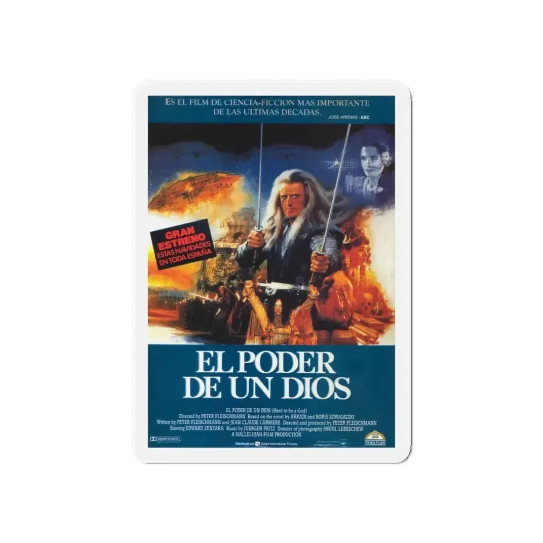 HARD TO BE A GOD 1989 Movie Poster - Refrigerator Magnet - The Sticker Space