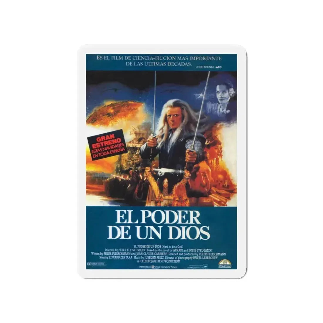 HARD TO BE A GOD 1989 Movie Poster - Refrigerator Magnet - The Sticker Space