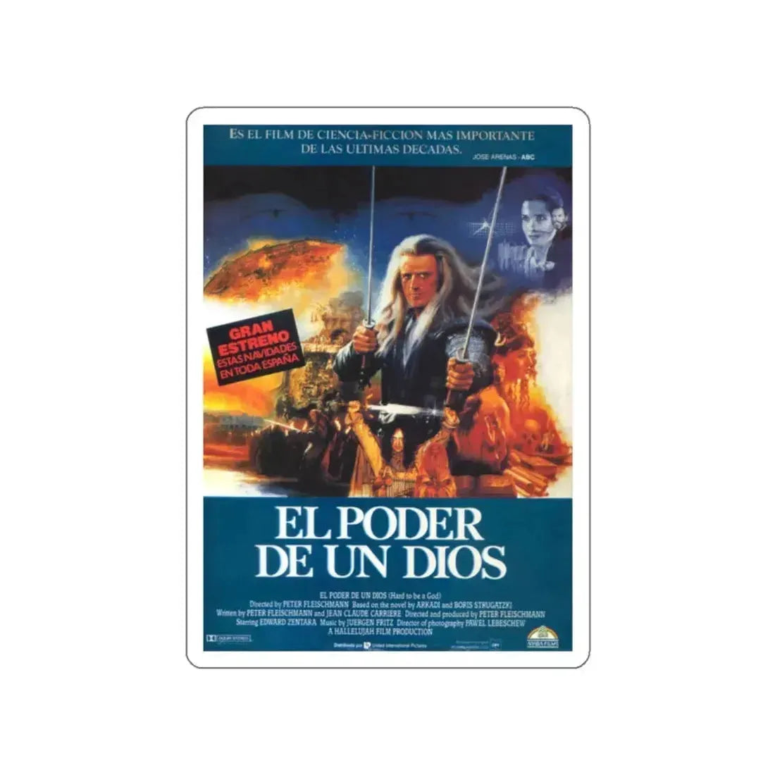 HARD TO BE A GOD 1989 Movie Poster STICKER Vinyl Die-Cut Decal 2 Inch - The Sticker Space