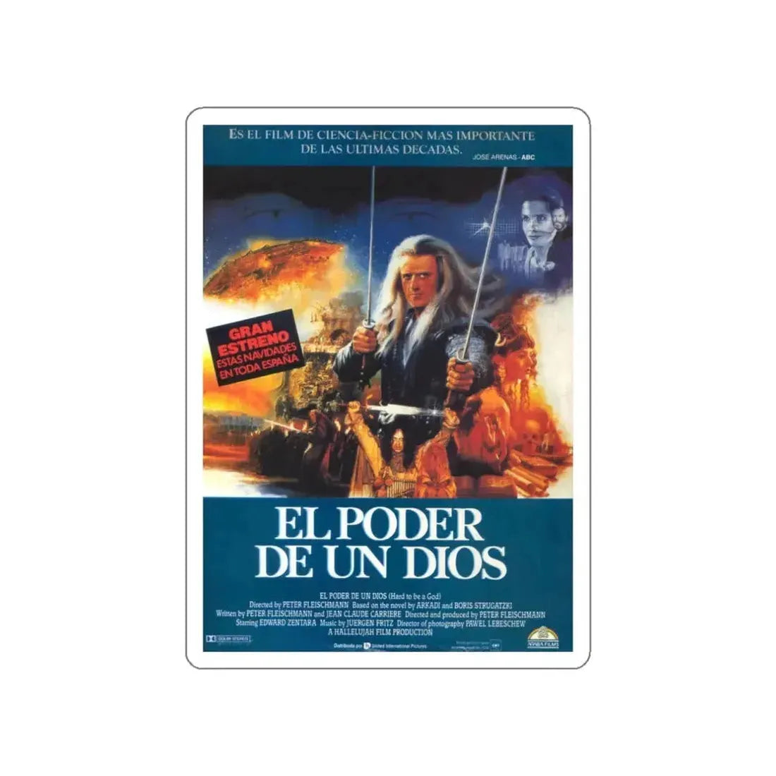 HARD TO BE A GOD 1989 Movie Poster STICKER Vinyl Die-Cut Decal - The Sticker Space