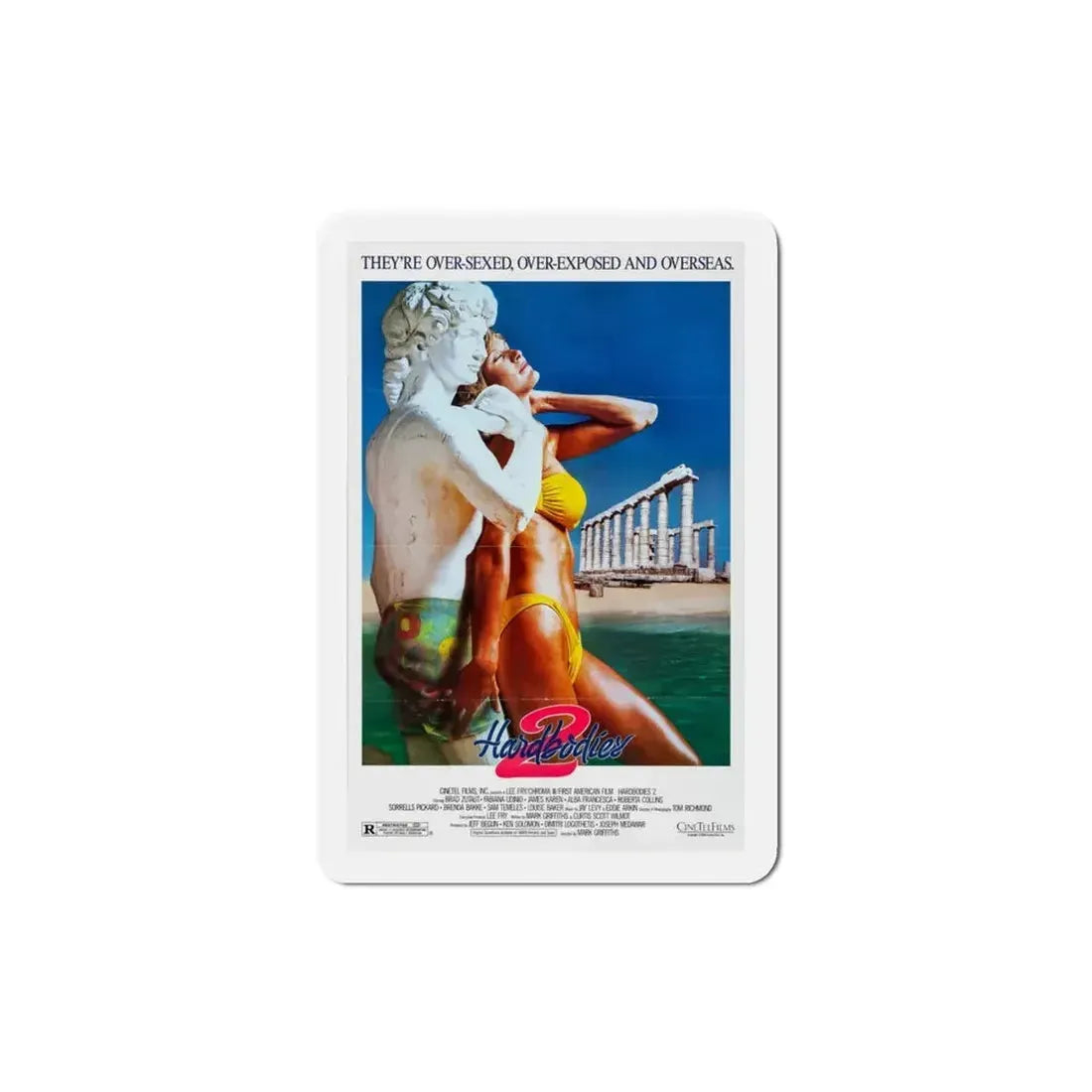 Hardbodies 2 1986 Movie Poster Refrigerator Magnet 3 Inch - The Sticker Space