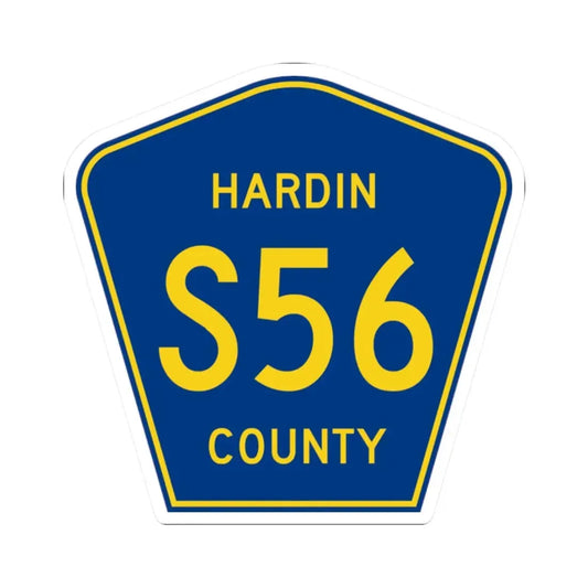Hardin County Route S56 IA (Iowa) (Road Sign) STICKER Vinyl Kiss-Cut Decal 2 Inch White - The Sticker Space