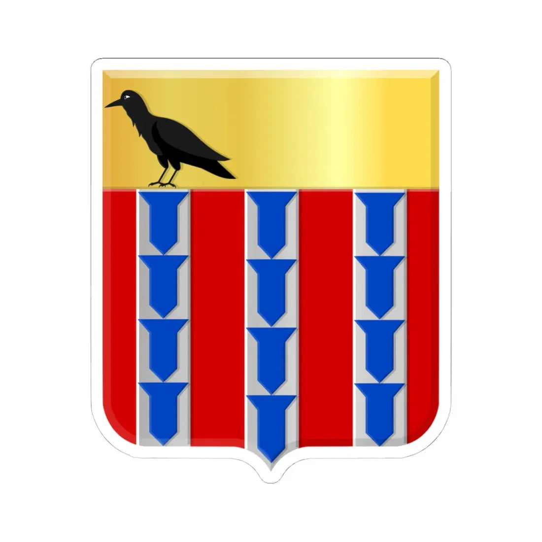 Hardinxveld wapen (Netherlands) (Coat of Arms) STICKER Vinyl Kiss-Cut Decal 4 Inch White - The Sticker Space