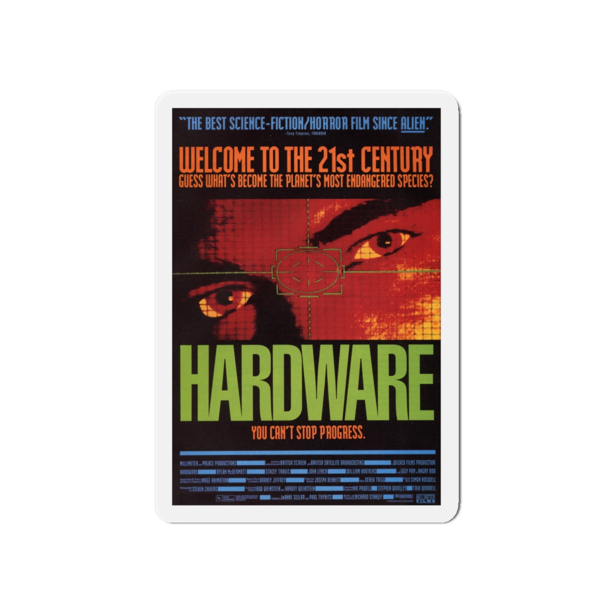 HARDWARE 1990 Movie Poster - Die-Cut Magnet-6 × 6"-The Sticker Space