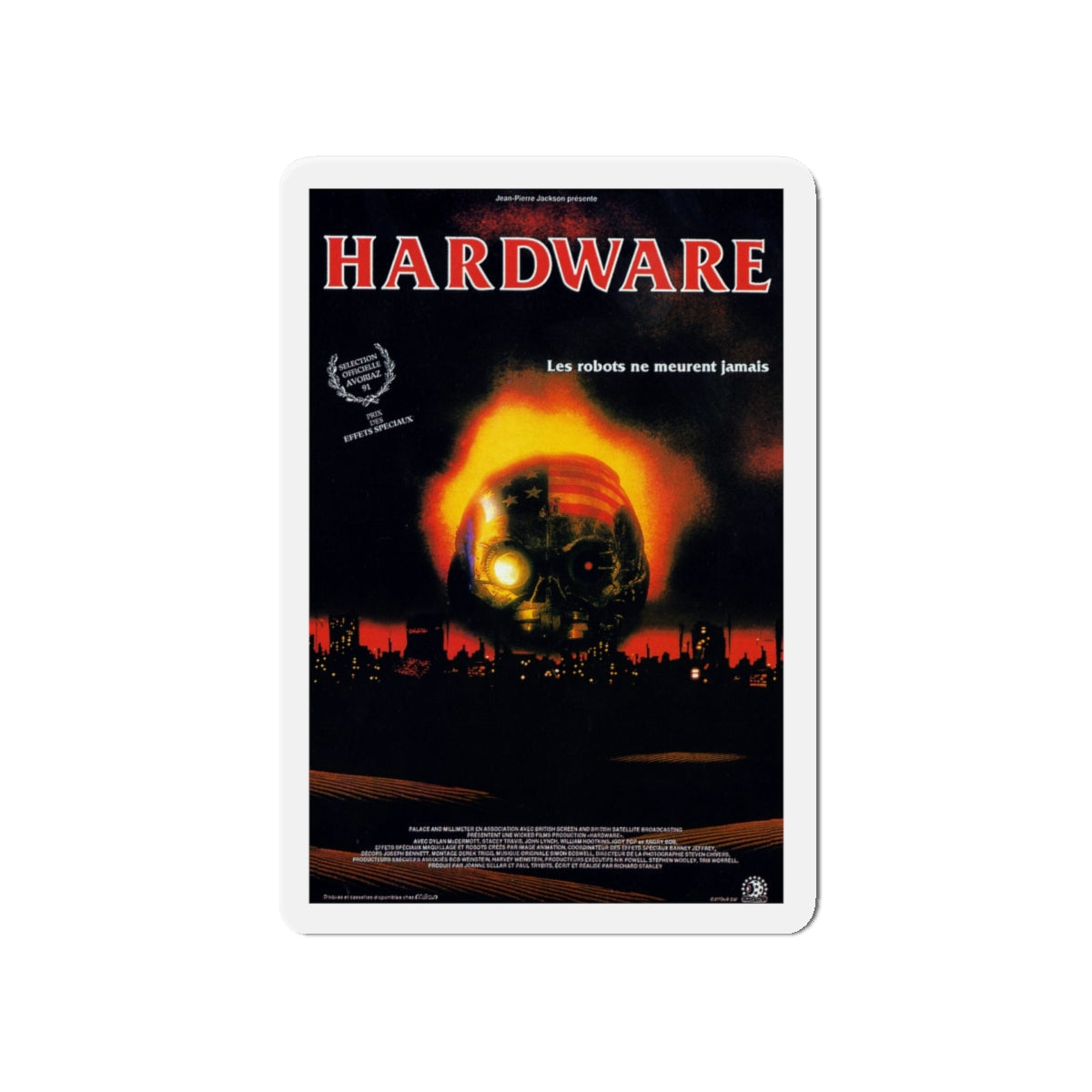 HARDWARE (FRENCH) 1990 Movie Poster - Die-Cut Magnet-5" x 5"-The Sticker Space