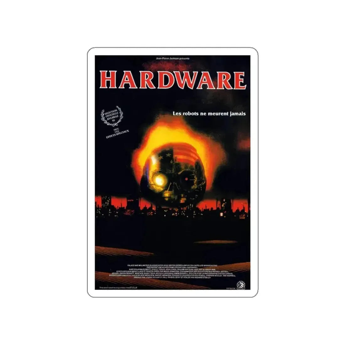 HARDWARE (FRENCH) 1990 Movie Poster STICKER Vinyl Die-Cut Decal - The Sticker Space