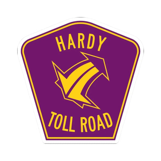 Hardy Toll Road (Texas) (Road Sign) STICKER Vinyl Kiss-Cut Decal 2 Inch White - The Sticker Space