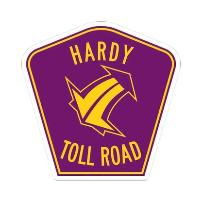 Hardy Toll Road (Texas) (Road Sign) STICKER Vinyl Kiss-Cut Decal 3 Inch White - The Sticker Space