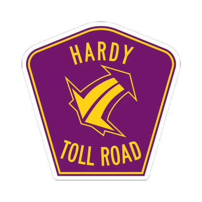 Hardy Toll Road (Texas) (Road Sign) STICKER Vinyl Kiss-Cut Decal 4 Inch White - The Sticker Space